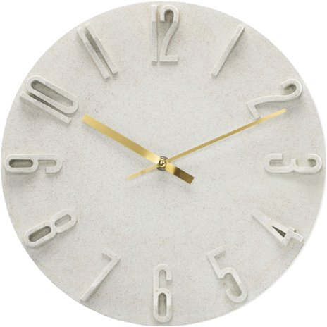 Hama orologio parete beige  30cm cifre 3D                  1