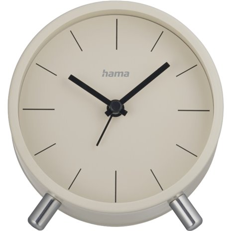 Hama orolog.rad. Flores analog. senza ticchet.grig./beige 22