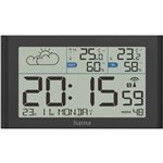 Hama Wetterstation Sylt mit Außensensor, Funk schwarz 222216