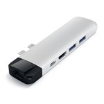 Satechi Type-C Pro Hub With Ethernet & 4K HDMI argento