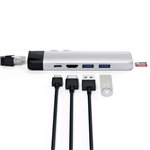 Satechi Type-C Pro Hub With Ethernet & 4K HDMI argento