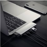 Satechi Type-C Pro Hub With Ethernet & 4K HDMI argento