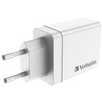 Verbatim USB caricabatt.par. 30W 1xUSB-C PD 3xUSB-A bianco 4
