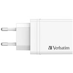 Verbatim USB caricabatt.par. 30W 1xUSB-C PD 3xUSB-A bianco 4