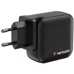 Verbatim Mini GaN caricab. 100W 3xUSB-C PD, 1xUSB-A QC 3.0 3