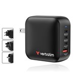 Verbatim Mini GaN caricab. 100W 3xUSB-C PD, 1xUSB-A QC 3.0 3