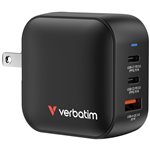 Verbatim Mini GaN caricab. 70W 2xUSB-C PD, 1xUSB-A QC 3.0 32