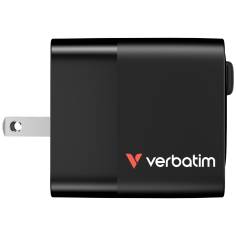 Verbatim Gan Charger 65W 2xUSB-C PD,1xUSB-A, retrac. Cable 2