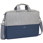 Rivacase 7532 borsa per notebook 15.6  grigio/blu scuro