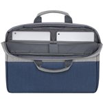 Rivacase 7532 borsa per notebook 15.6  grigio/blu scuro
