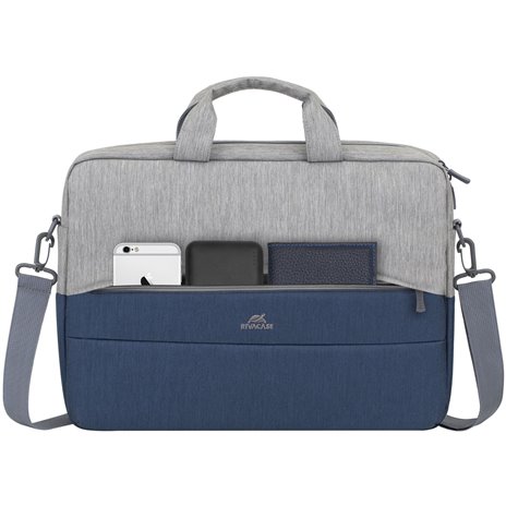 Rivacase 7532 borsa per notebook 15.6  grigio/blu scuro