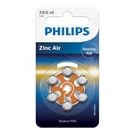 1x6 Philips Zinc-Air PR48 / 13 batterie per apparecchio acus