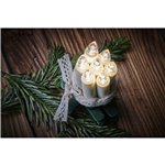 Krinner Superlight Bavaria Mini Flame 12pz set avorio