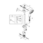 Grohe Tempesta 110 set asta doccia 2 getti, 900mm cromo