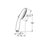 Grohe Tempesta 110 manopola doccia 3 getti