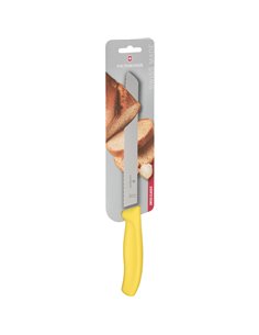 Victorinox coltello da pane 21cm giallo, lama seghettata