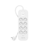 Belkin presa multipla 8 prese 2xUSB-C,900J,30W,2m SRB004vf2M