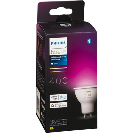 Philips Hue lampada LED GU10 400lm White Color Amb.