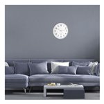TFA 60.3514 bianco/argento orologio analog.radioc.da parete
