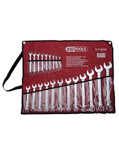 KS Tools serie di chiavi combin. inclinate 21 pz. 517.0043
