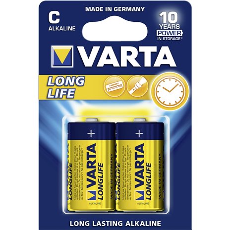 1x2 Varta Longlife Extra Baby C LR 14