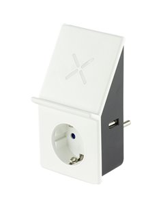 REV USB adatt.ricar.con caricab. wireless + 1x presa
