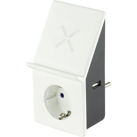 REV USB adatt.ricar.con caricab. wireless + 1x presa