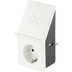 REV USB adatt.ricar.con caricab. wireless + 1x presa
