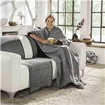 Ibena Jacquard coperta Fano antracite 800, 150x200