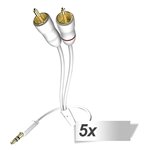 5x in-akustik Star cavo audio 3,5 mm Jack - Cinch 0,75 m