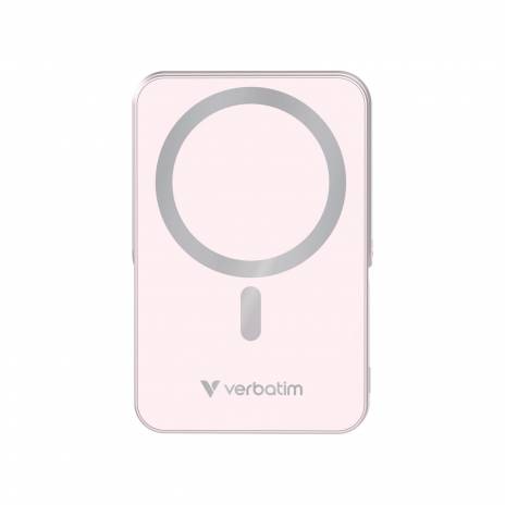 Verbatim Power Bank con supporto mag.wireless 10000mA pink