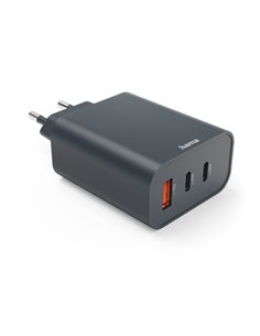 Hama Schnellladegerät PD     65W 2xUSB-C/1xUSB-A, anthrazit