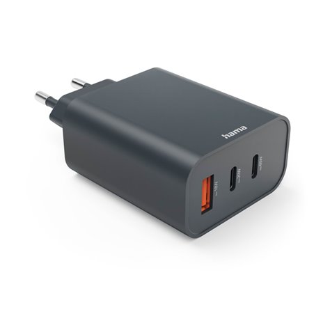 Hama Schnellladegerät PD     65W 2xUSB-C/1xUSB-A, anthrazit
