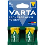 1x2 Varta Recharge Accu Power C Baby 3000 mAh