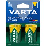 1x2 Varta Recharge Accu Power D Mono 3000 mAh