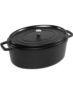 Staub La Cocotte 41cm ovale nero, ghisa