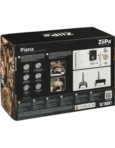 ZiiPa Piana forno a legna per pizza colore carb.