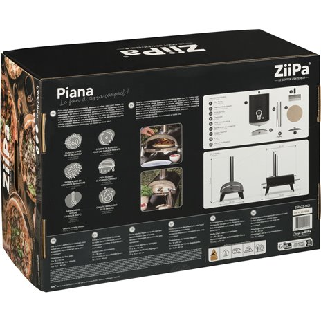 ZiiPa Piana forno a legna per pizza colore carb.