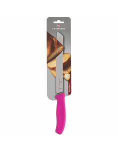 Victorinox coltello da pane 21cm rosa, lama seghettata