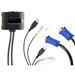 Level One KVM-0223 2 Port USB cavo  KVM con Audio