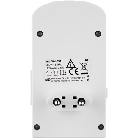 REV luce notturna LED con sensore crepuscolare