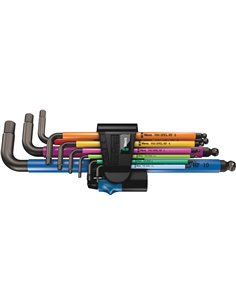 WERA 950/9 Hex-Plus Assortimento di chiavi a L, Black Laser