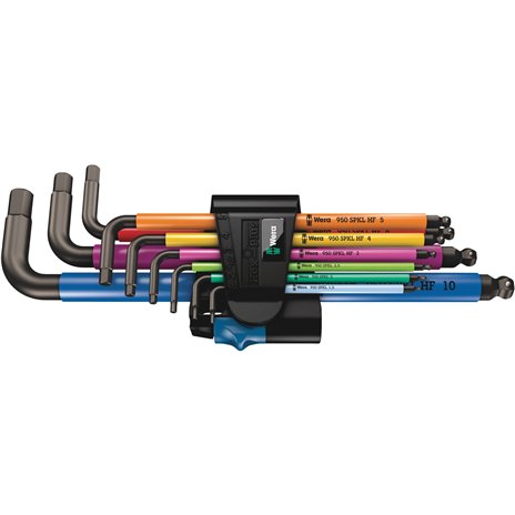 WERA 950/9 Hex-Plus Assortimento di chiavi a L, Black Laser