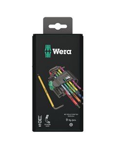 WERA 967/9 TX BO Assortimento di chiavi a L, BlackLaser