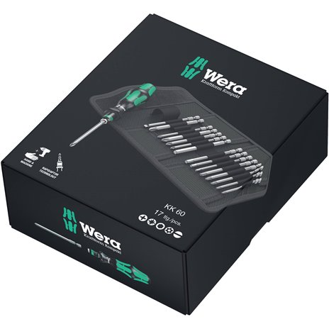 WERA Kraftform Kompakt 60 cust. pieghevole con inserti da 89