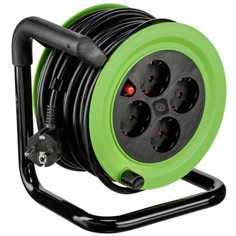 REV Bobina cavo mini 4fach 15m verde nero