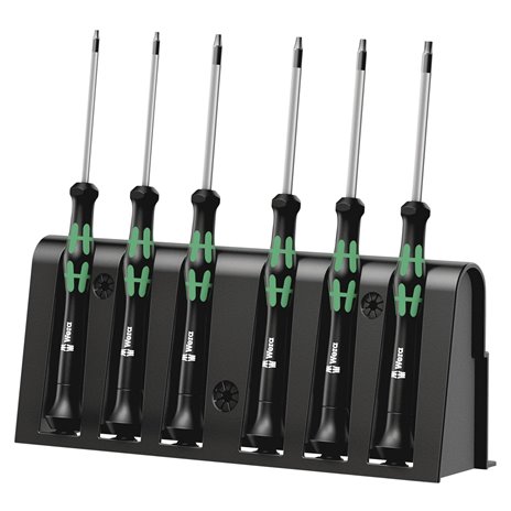 WERA 2067/6 ass. cacciav. TORX BO per l'elettronica con supp
