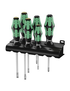 WERA 334/355/6 Kraftform Plus Lasertip Set di cacciaviti