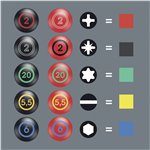 WERA 334/355/6 Kraftform Plus Lasertip Set di cacciaviti