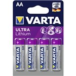 1x4 Varta Lithium Mignon AA LR 6